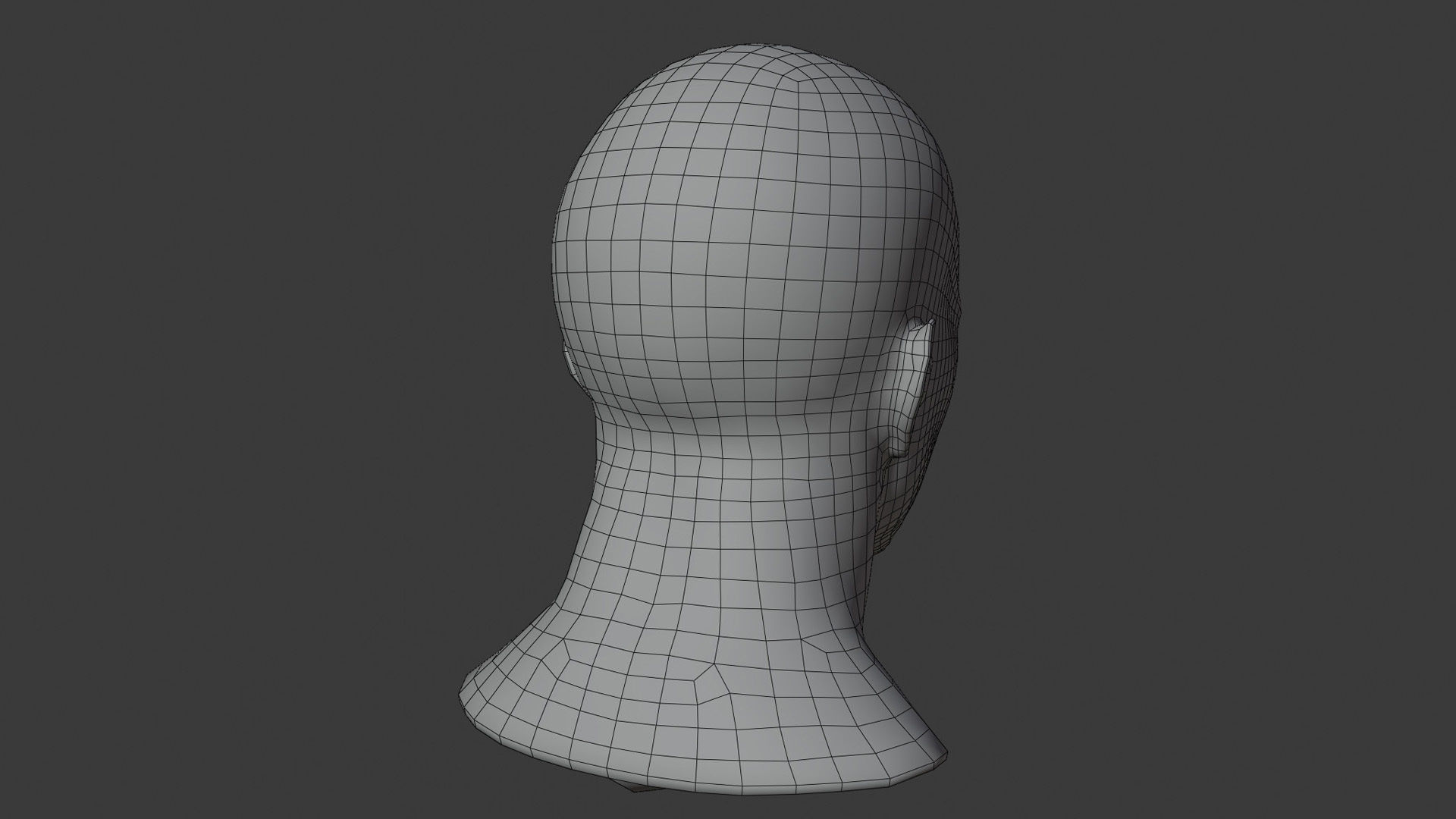wellmade man head base mesh with highpol head sample 3D model_3