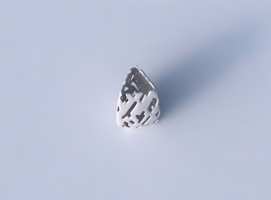 Vase triangle with smooth cuts 3D print model_2