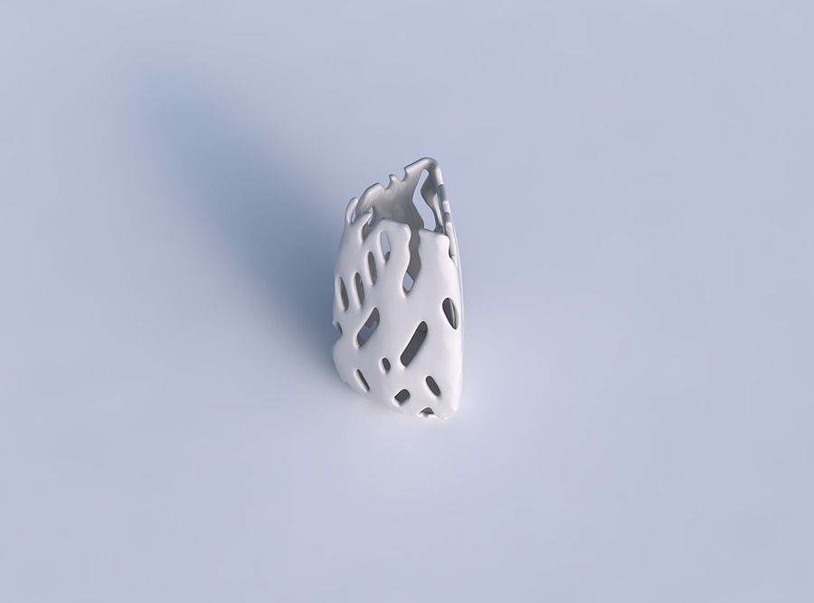 Vase triangle with smooth cuts 3D print model_1