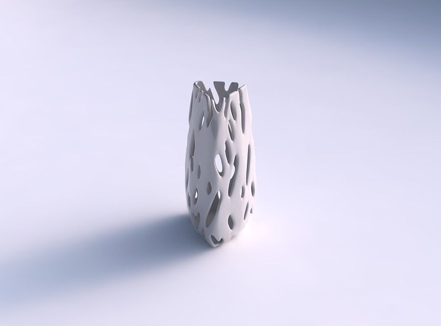 Vase triangle with smooth cuts 3D print model_0