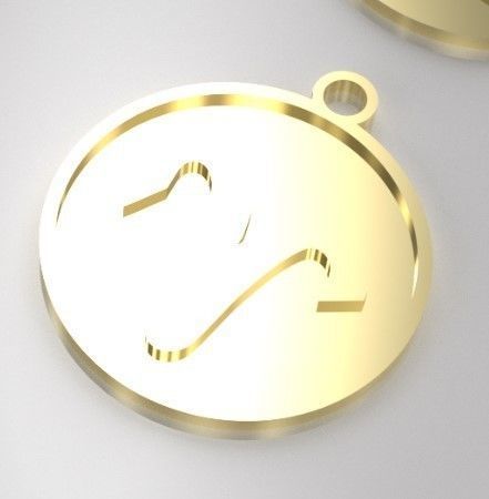 Model 3   Aries Necklace Horoscope Necklace Zodiac Sign Enamel 3D print model_2