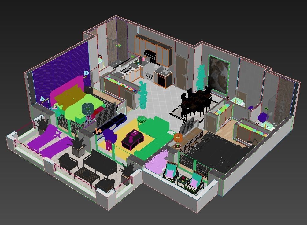 floorplan clooection 2 3D Model Collection_6