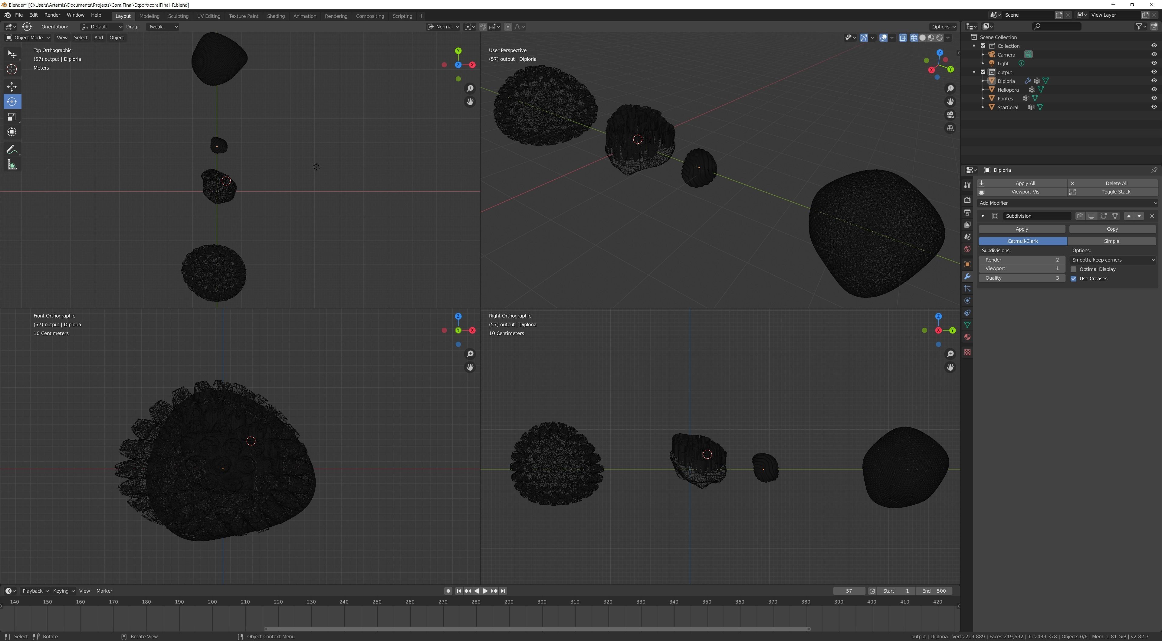 Coral Types 3D model_6