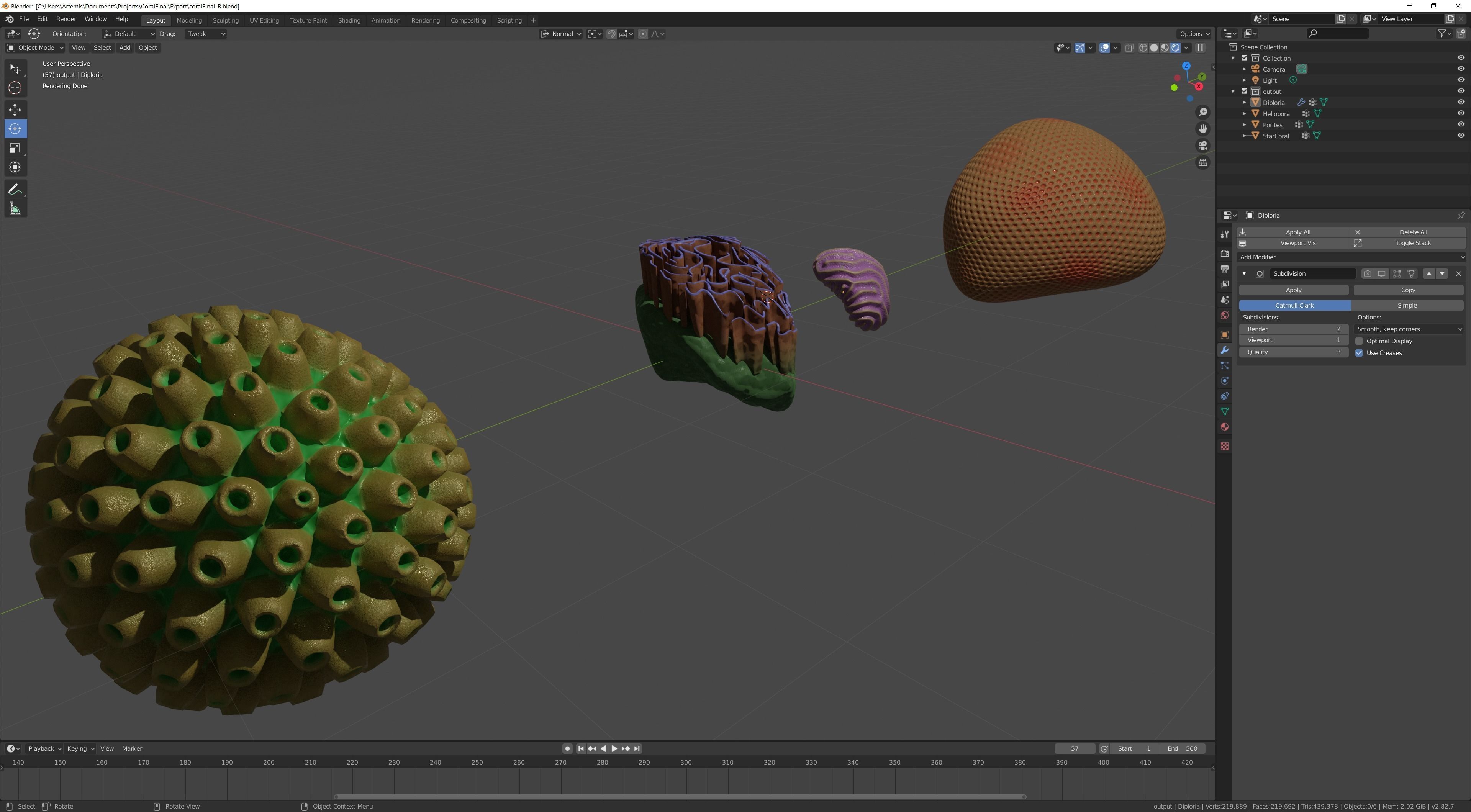Coral Types 3D model_8
