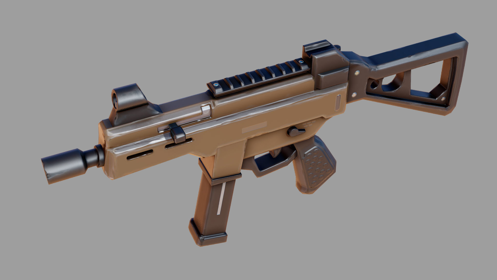 Ump45 Stylized Low-poly 3D model_13