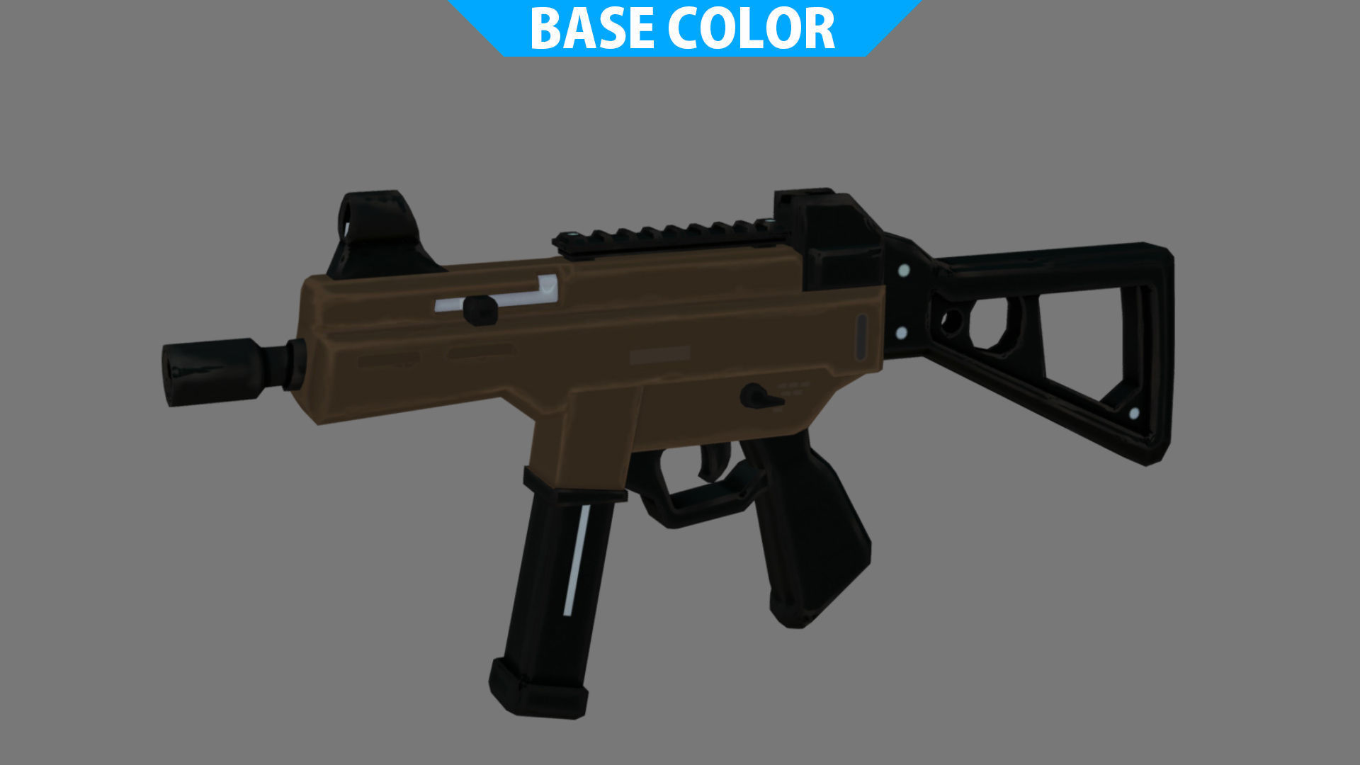 Ump45 Stylized Low-poly 3D model_15