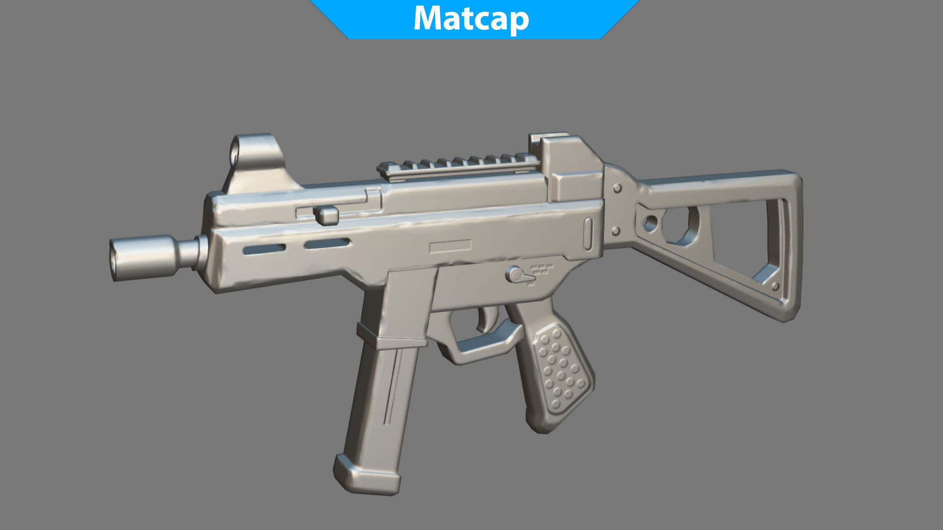 Ump45 Stylized Low-poly 3D model_19