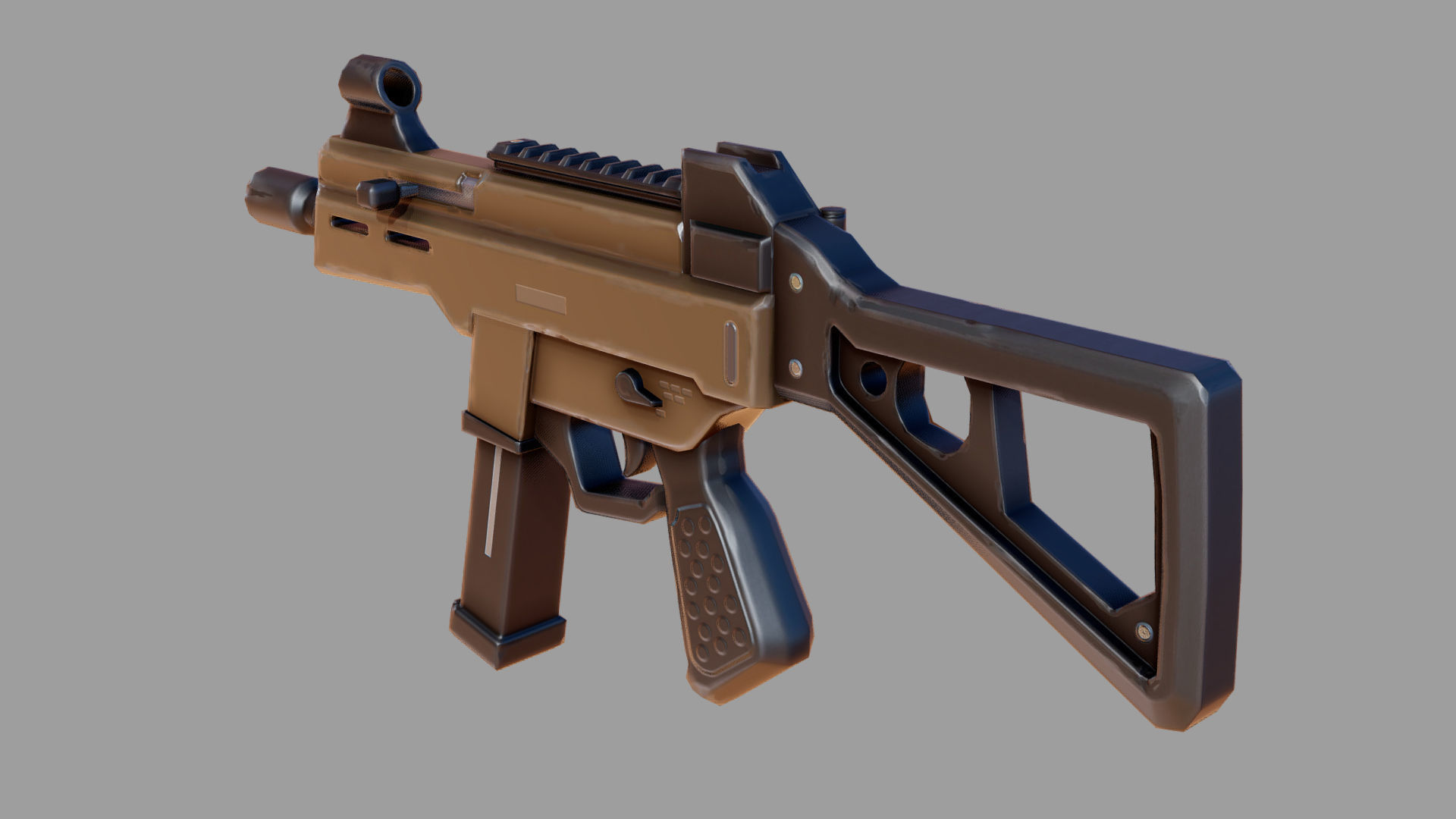 Ump45 Stylized Low-poly 3D model_10