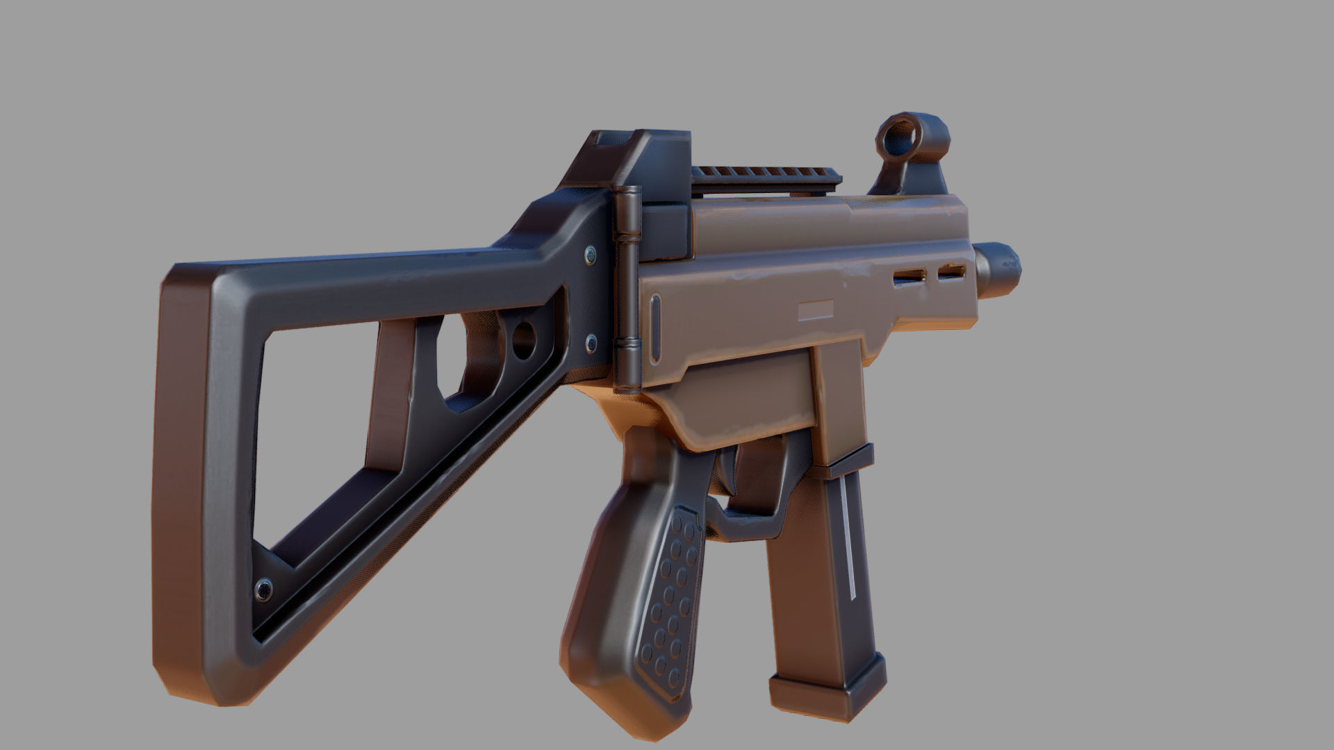 Ump45 Stylized Low-poly 3D model_11