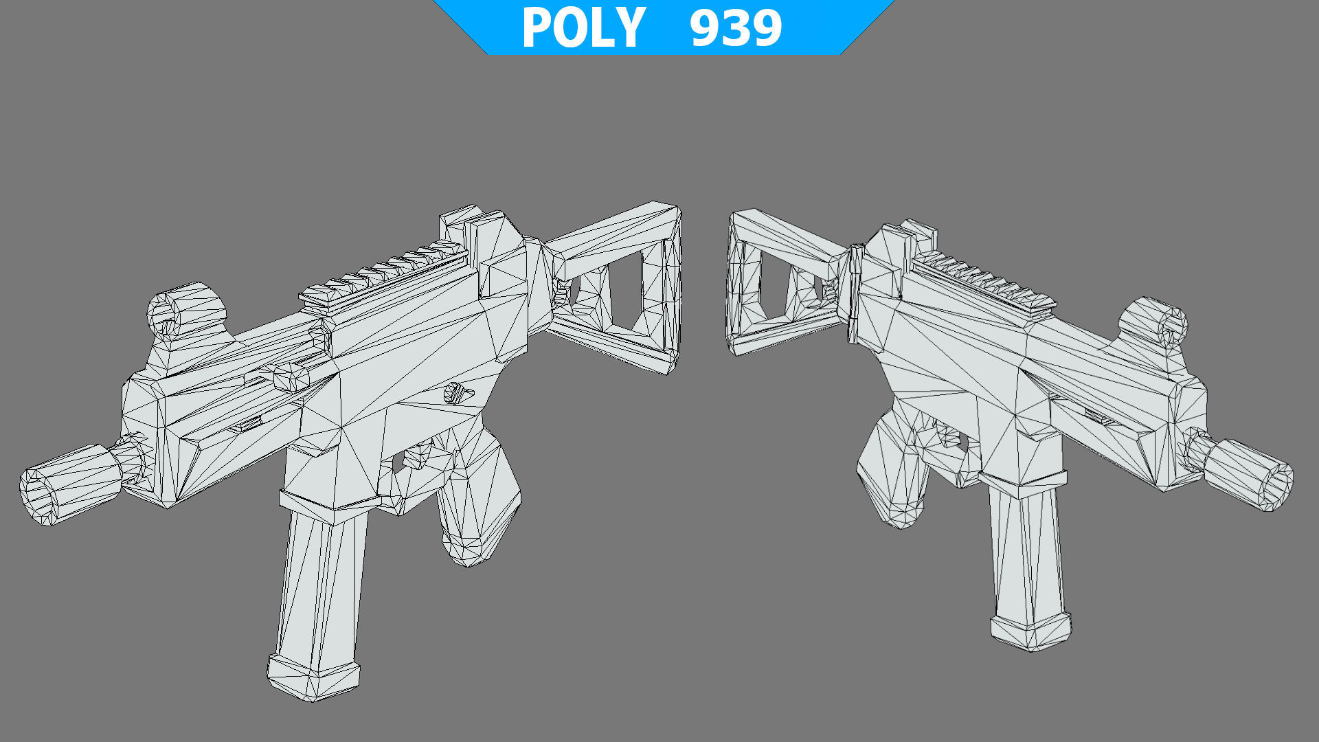 Ump45 Stylized Low-poly 3D model_16