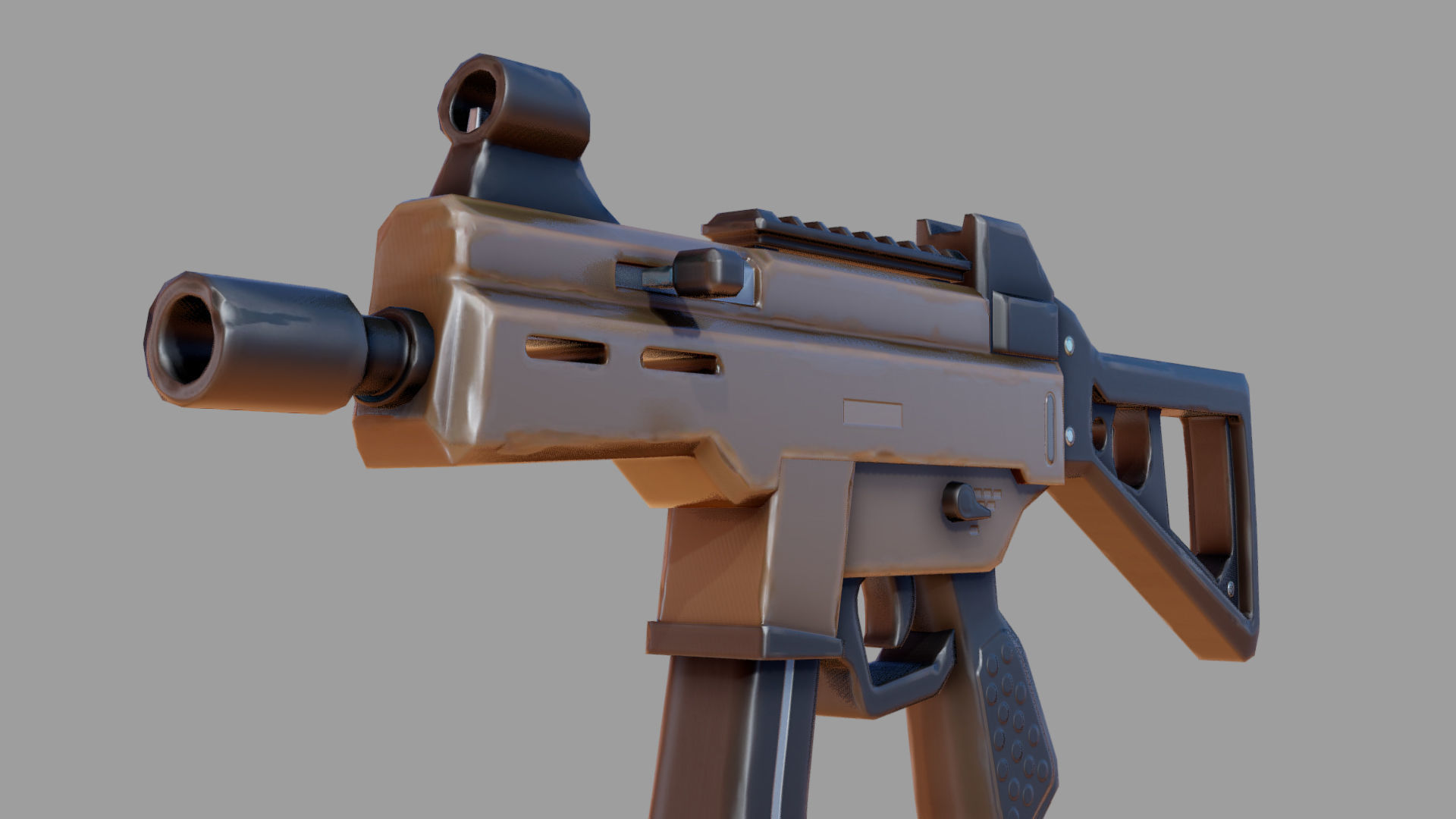 Ump45 Stylized Low-poly 3D model_5