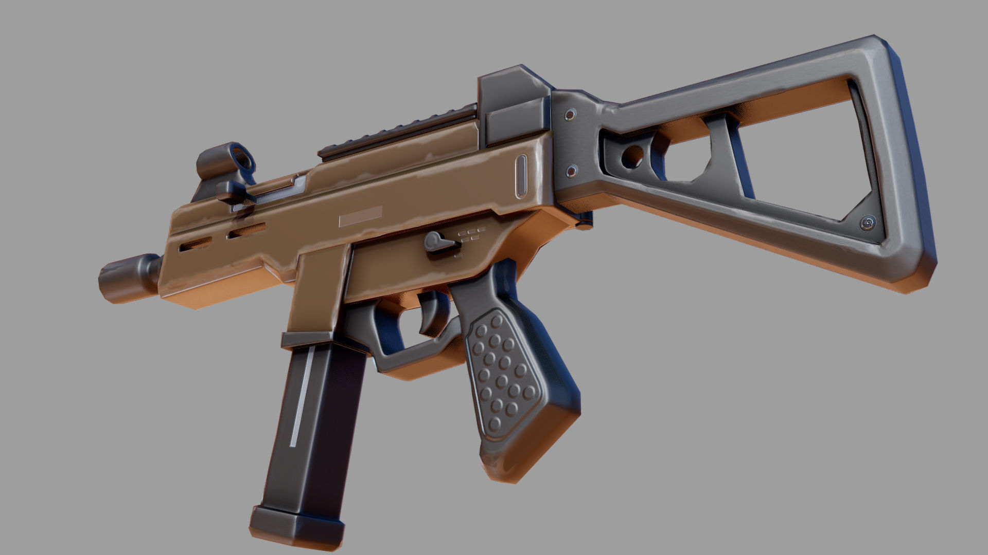 Ump45 Stylized Low-poly 3D model_14