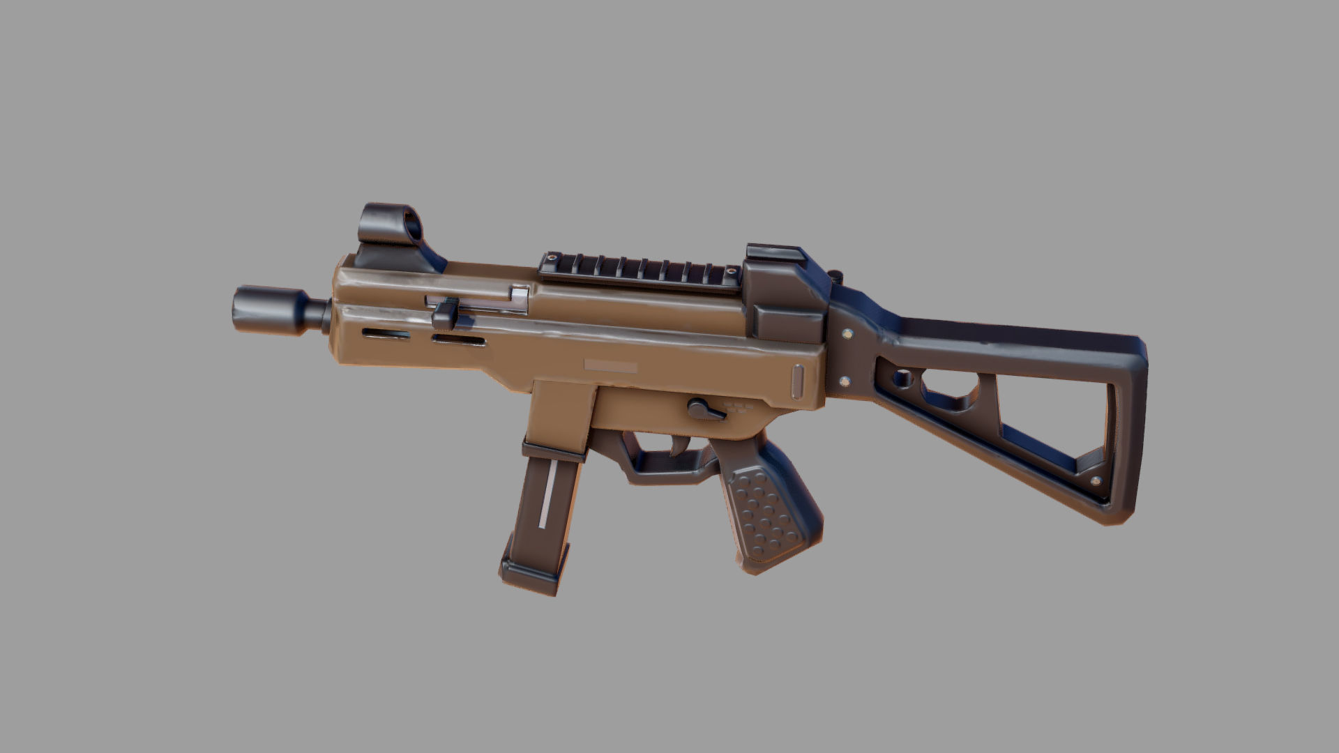 Ump45 Stylized Low-poly 3D model_6