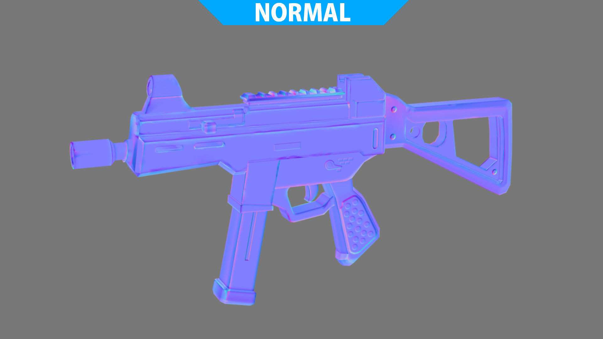 Ump45 Stylized Low-poly 3D model_18