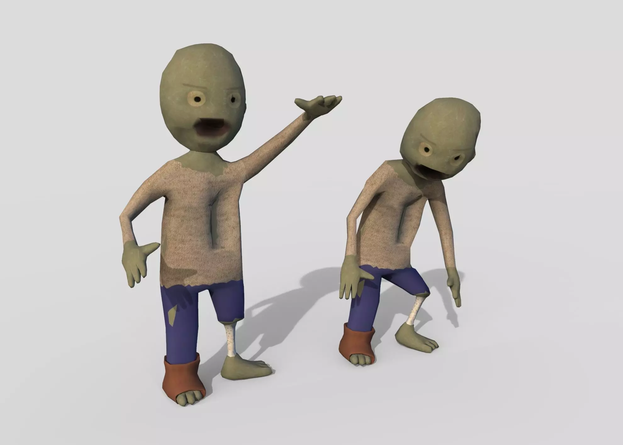 Zombie Low-poly 3D model_0
