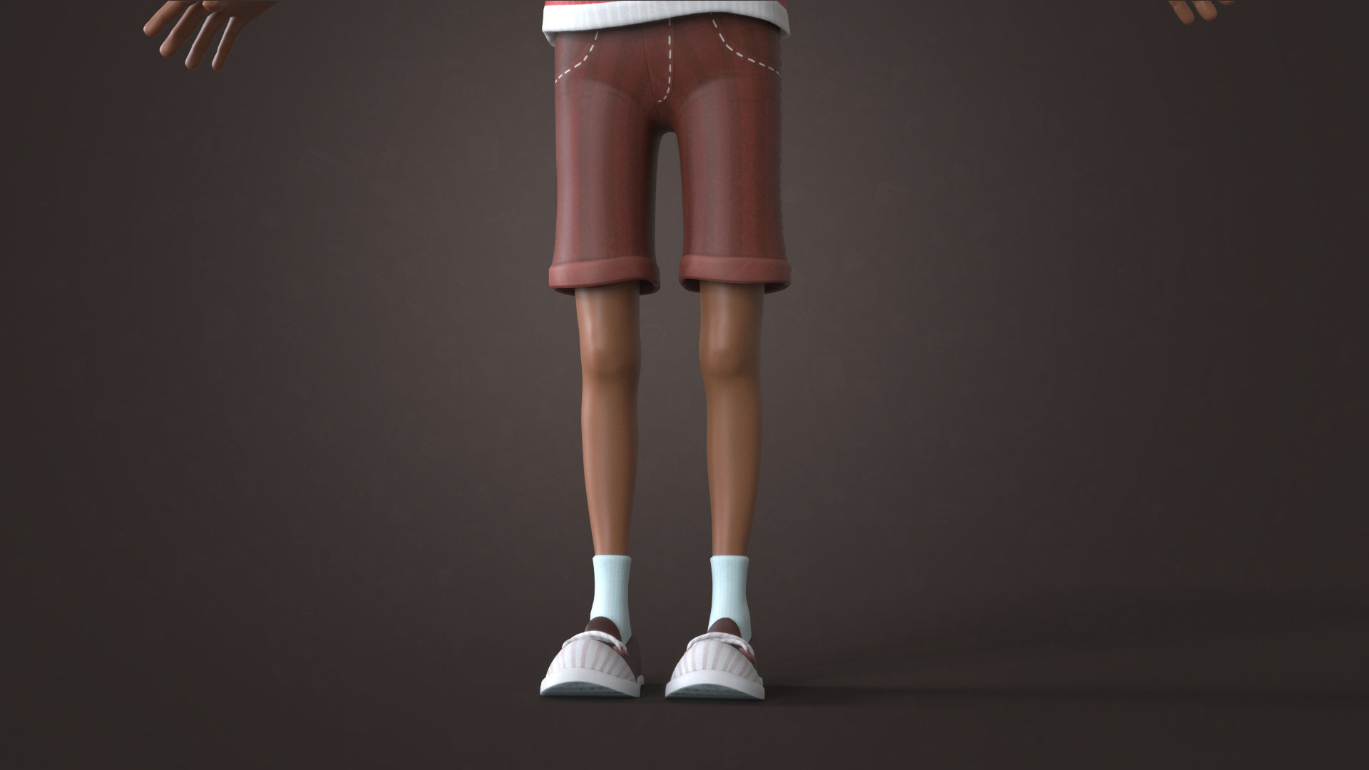 AFRO BOY- CARTOON RIGGED BLACK BOY 3D model_20