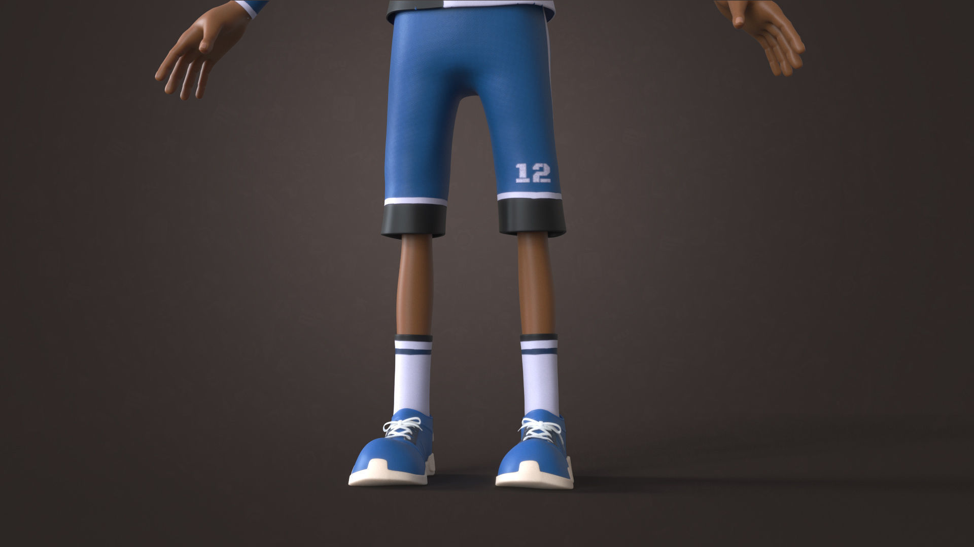 AFRO BOY- CARTOON RIGGED BLACK BOY 3D model_8