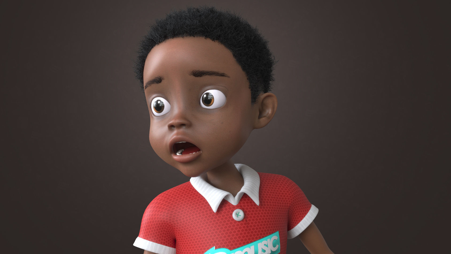 AFRO BOY- CARTOON RIGGED BLACK BOY 3D model_26