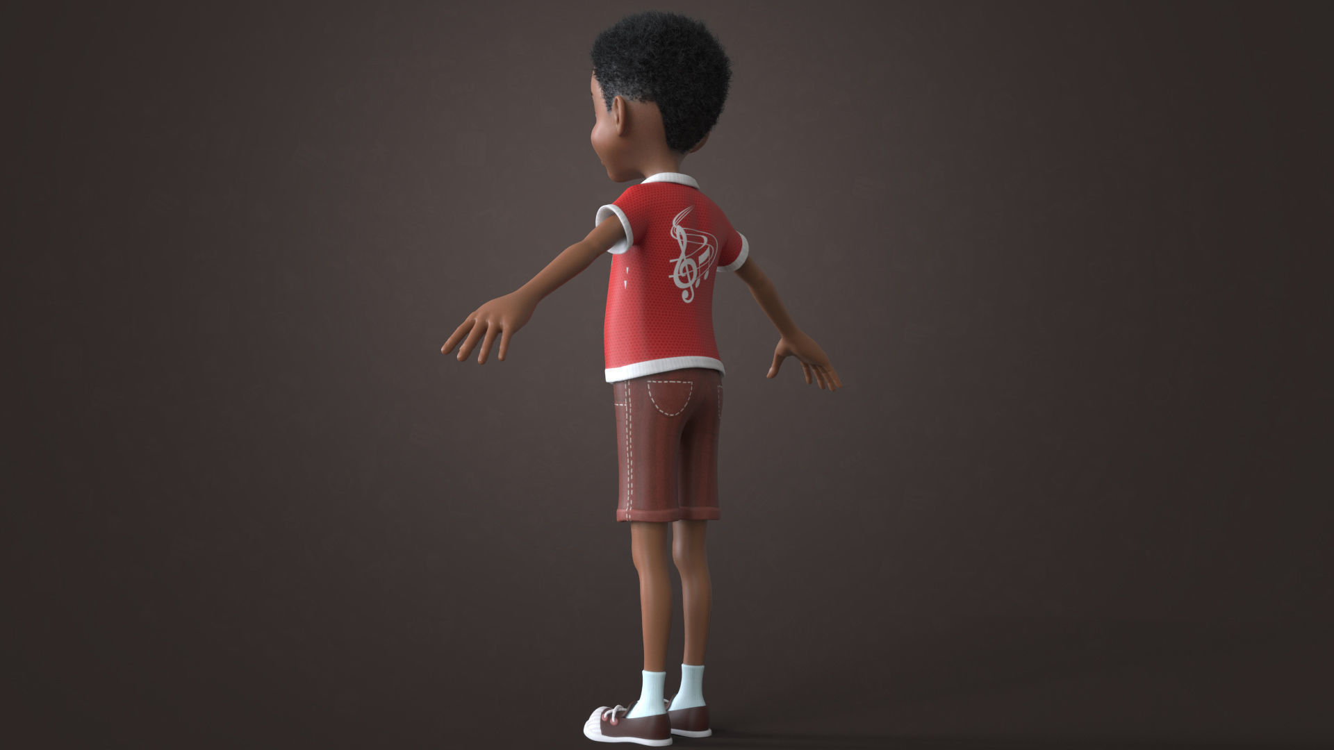 AFRO BOY- CARTOON RIGGED BLACK BOY 3D model_18