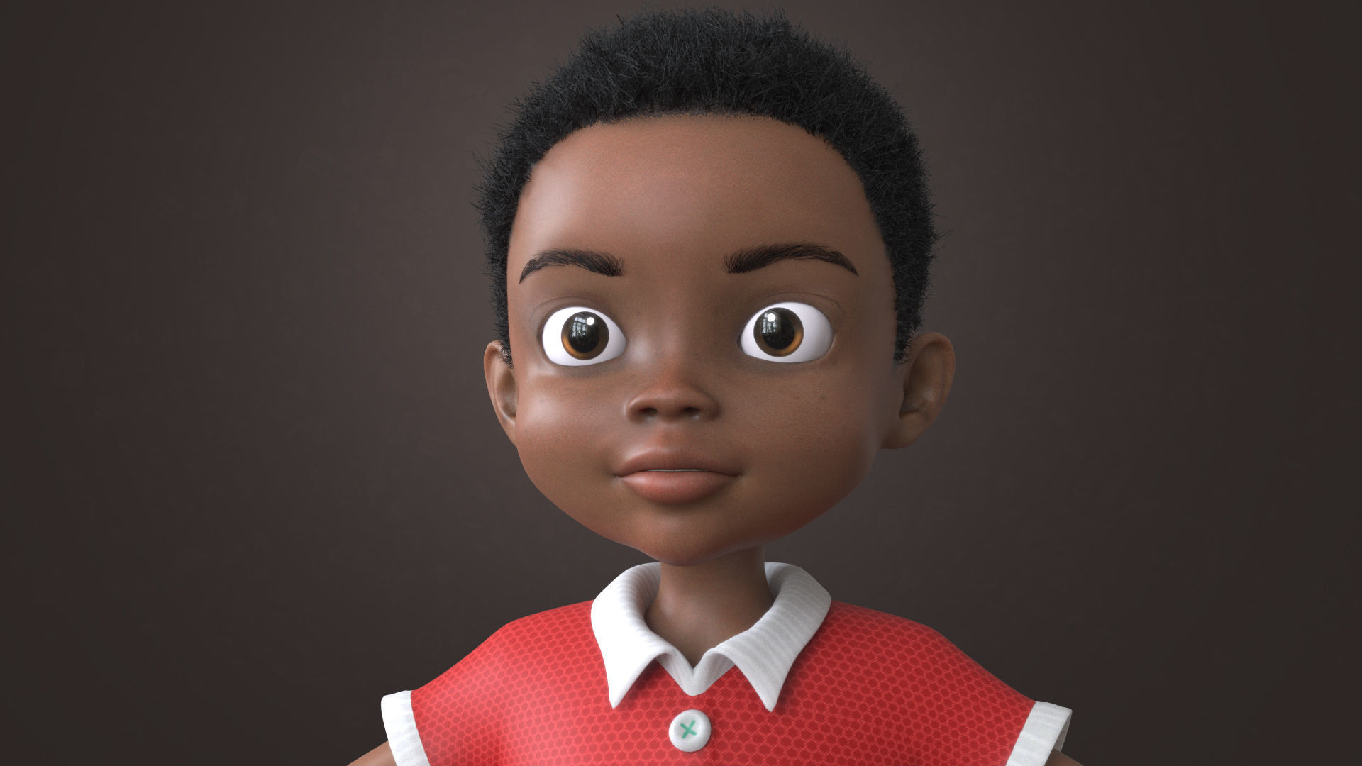 AFRO BOY- CARTOON RIGGED BLACK BOY 3D model_22