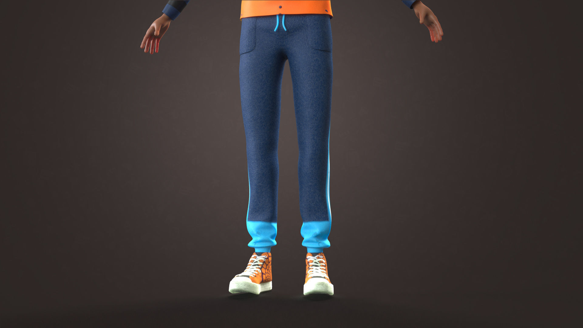 AFRO BOY- CARTOON RIGGED BLACK BOY 3D model_33