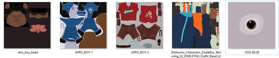 AFRO BOY- CARTOON RIGGED BLACK BOY 3D model_39