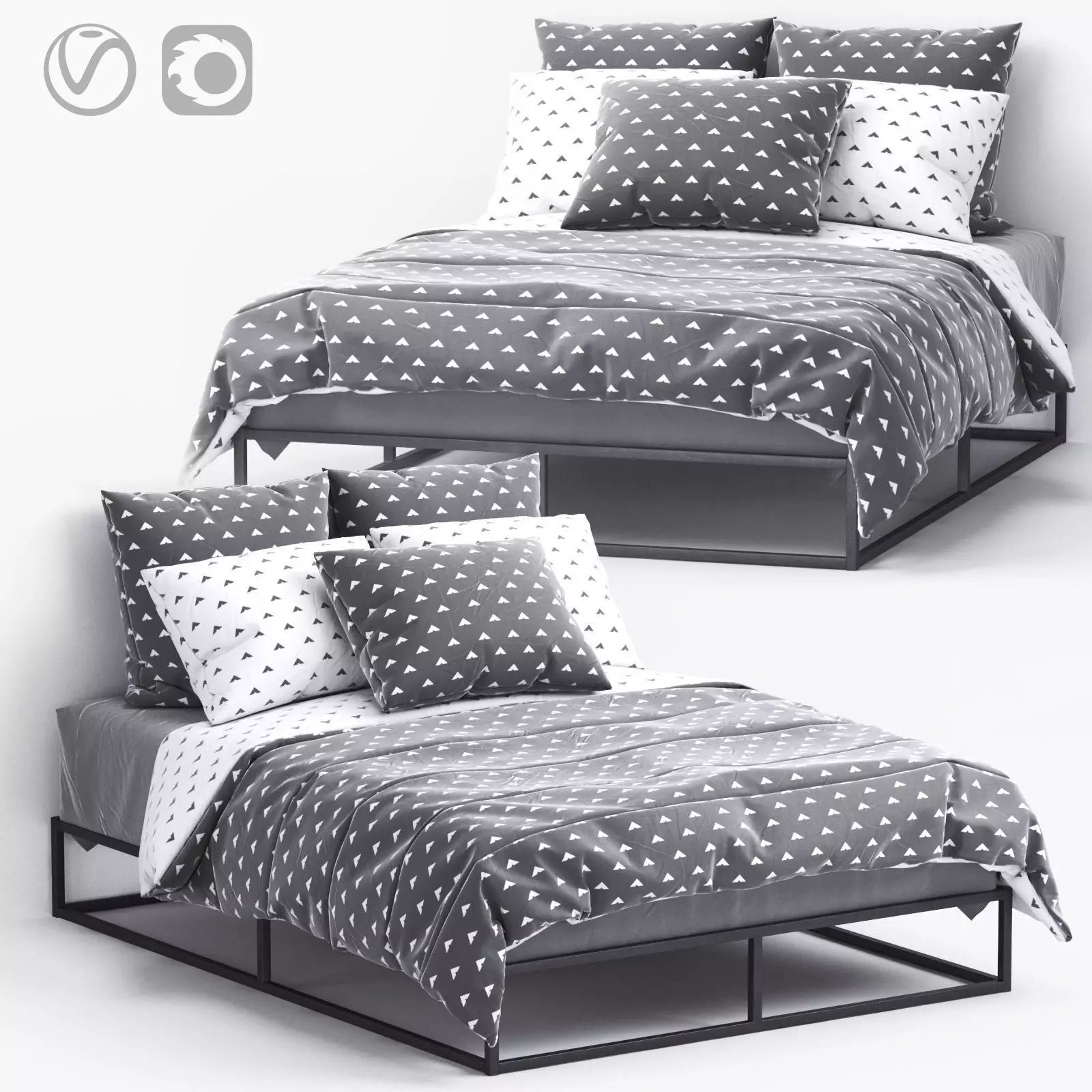 Loft Cyril Bed by Zipcode Design 3D model