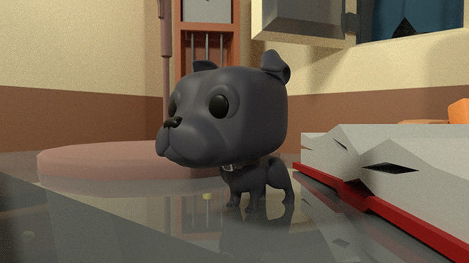  Custom Pop Dog Blue Pitbull 3D print model 3D print model