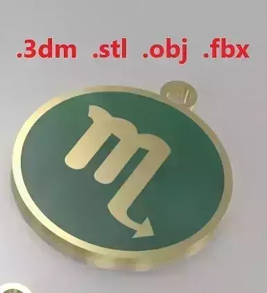 Model 10 Scorpio Necklace Horoscope Necklace Zodiac Sign Enamel