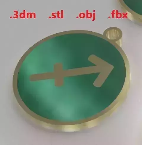 Model 11 Sagittarius Horoscope Necklace Zodiac Sign Enamel