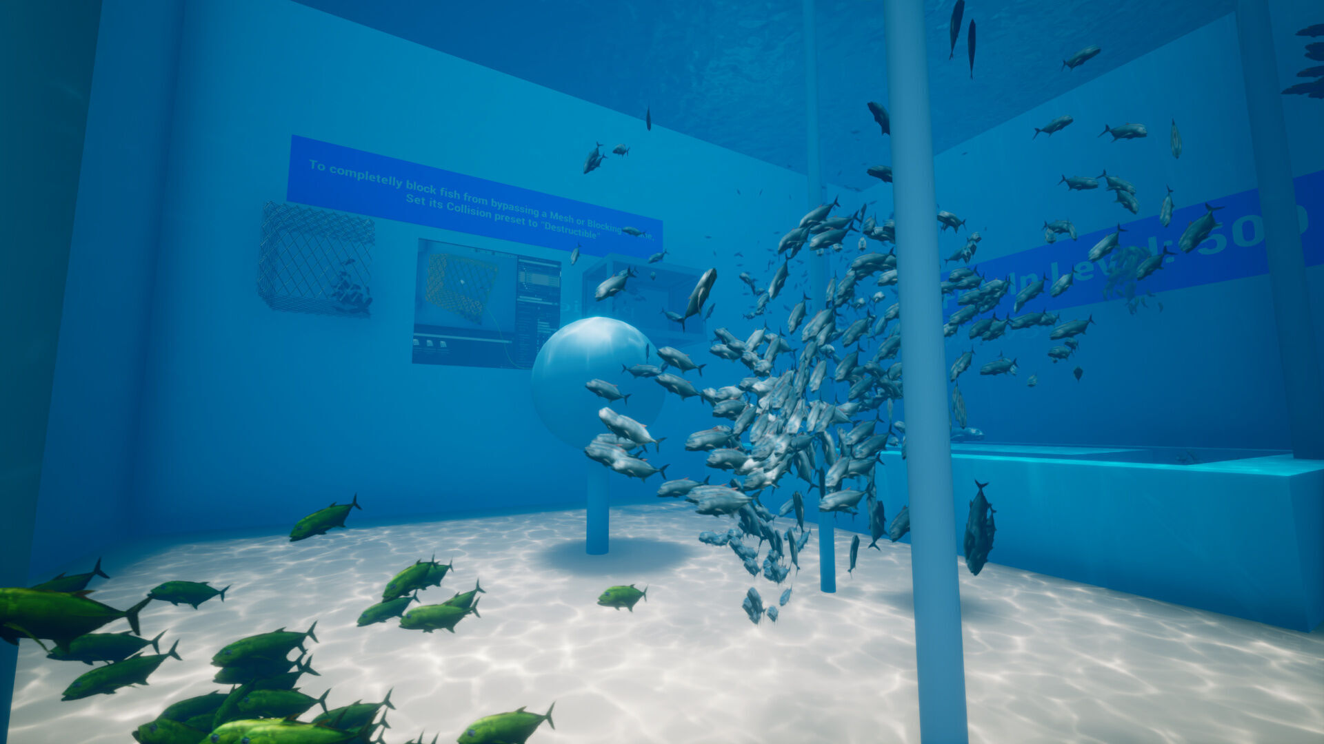 Fish School System V2 - UE4 Niagara AI Low-poly 3D model_3