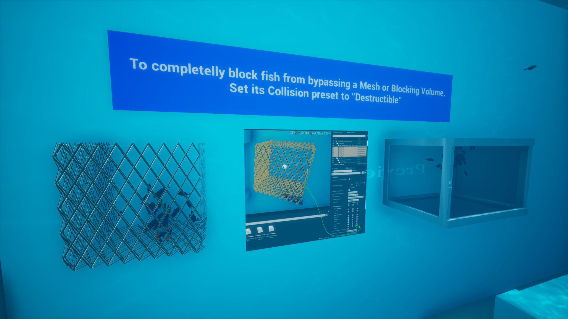 Fish School System V2 - UE4 Niagara AI Low-poly 3D model_4