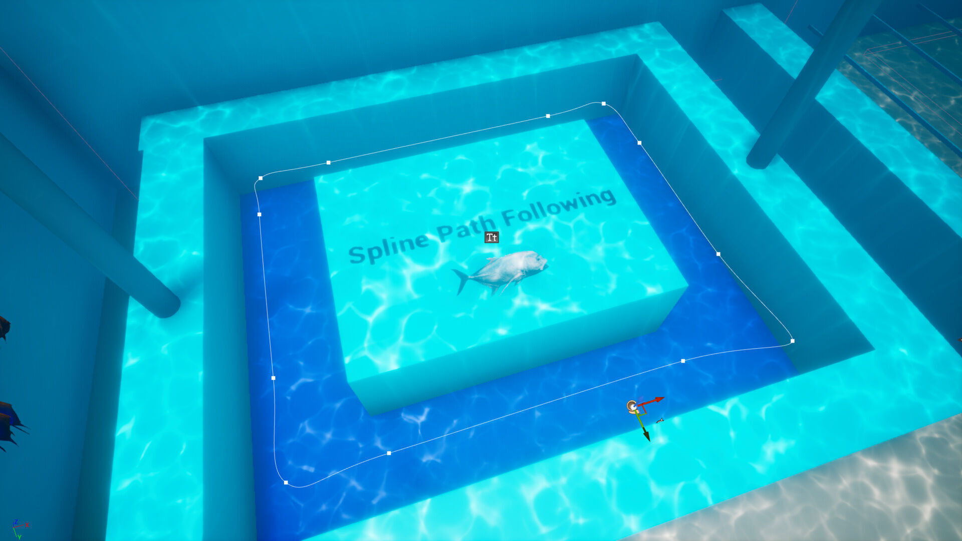 Fish School System V2 - UE4 Niagara AI Low-poly 3D model_7