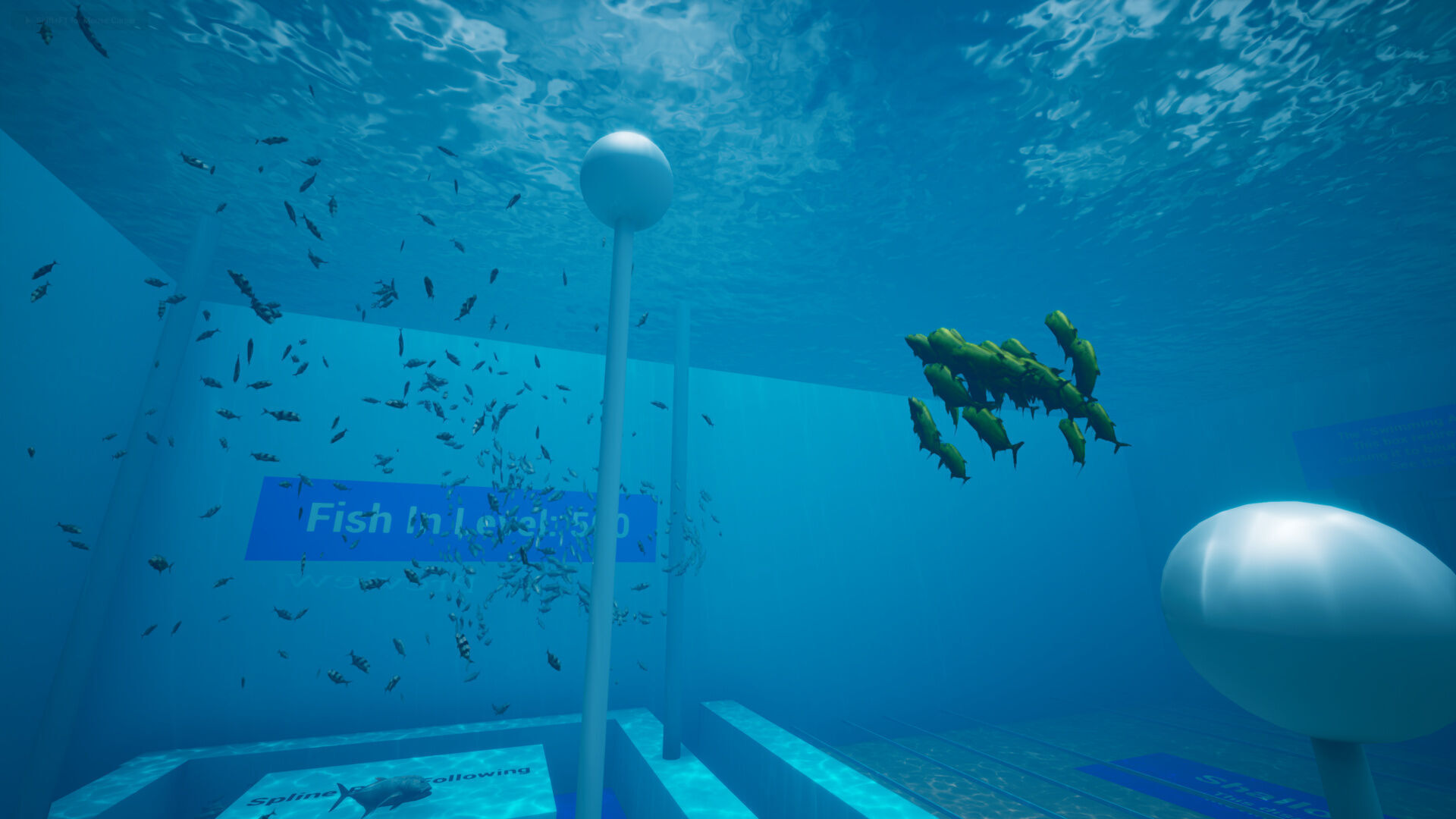 Fish School System V2 - UE4 Niagara AI Low-poly 3D model_5