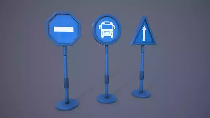 Cartoon Street Traffic Sign