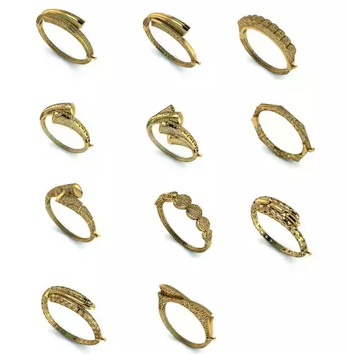 Ultra vision bracelets- 11 in one 3D print model rapidshape DWS