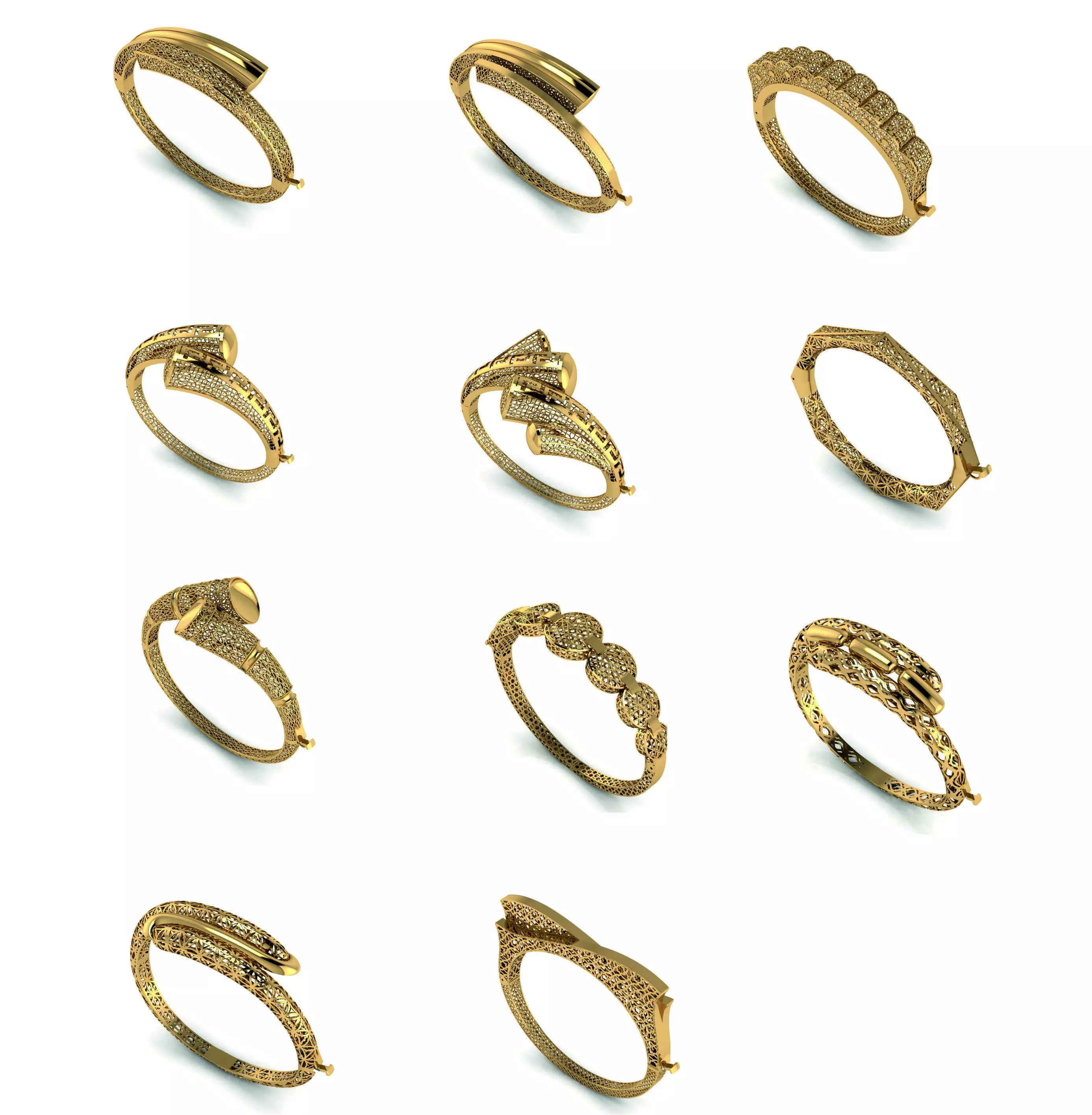 Ultra vision bracelets- 11 in one 3D print model rapidshape DWS 3D print model_0