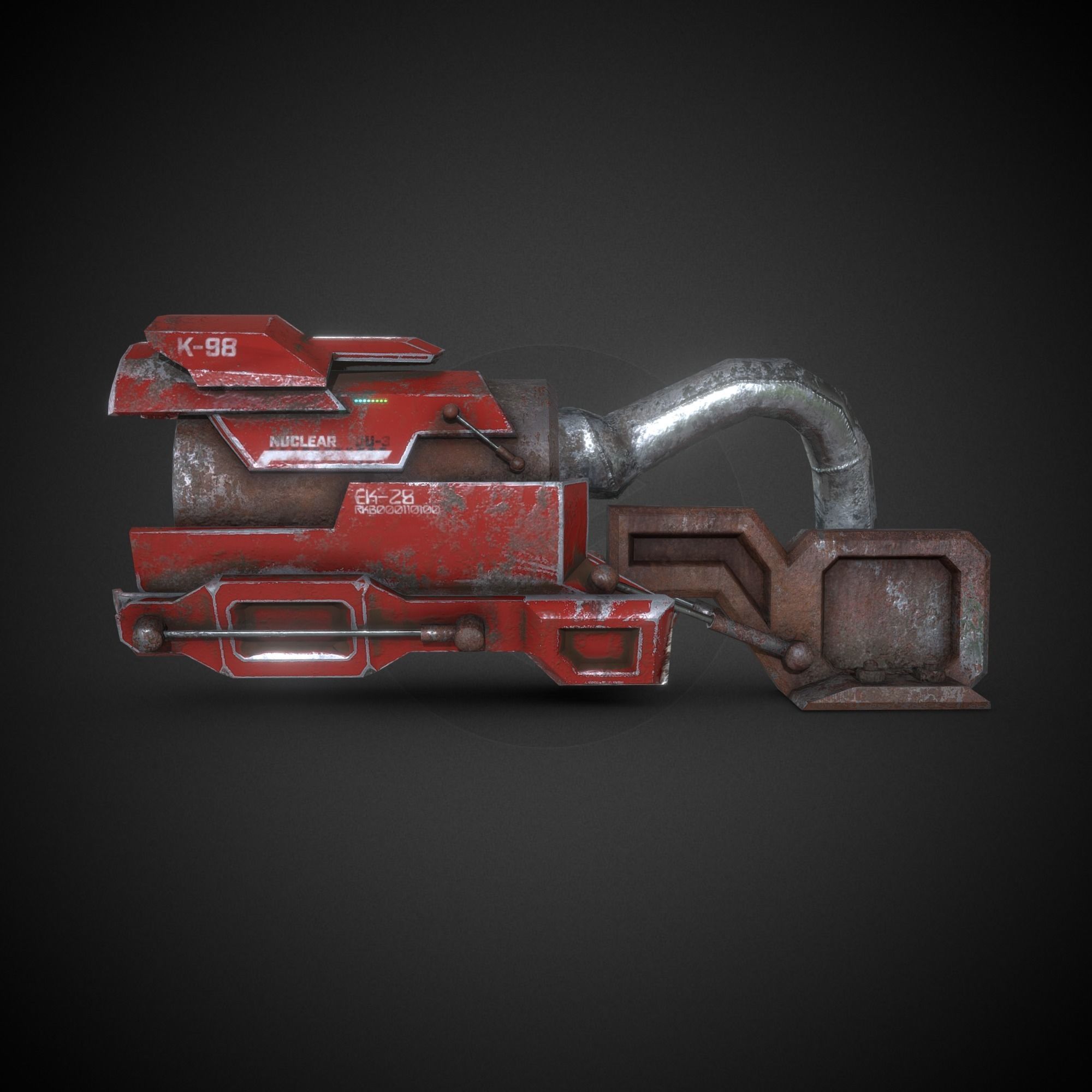 SciFi Cyberpunk Cannon Futuristic Weapon Boss Low-poly 3D model_9