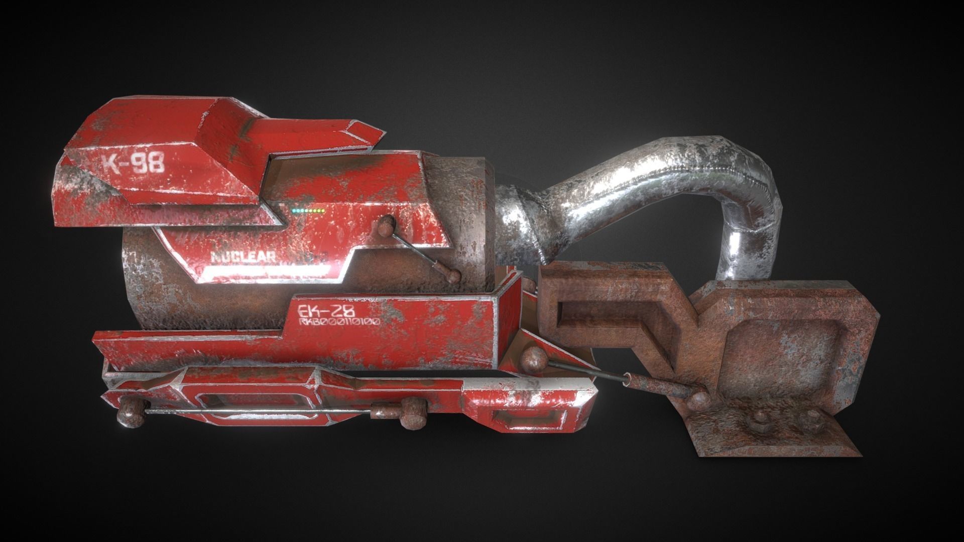 SciFi Cyberpunk Cannon Futuristic Weapon Boss Low-poly 3D model_7