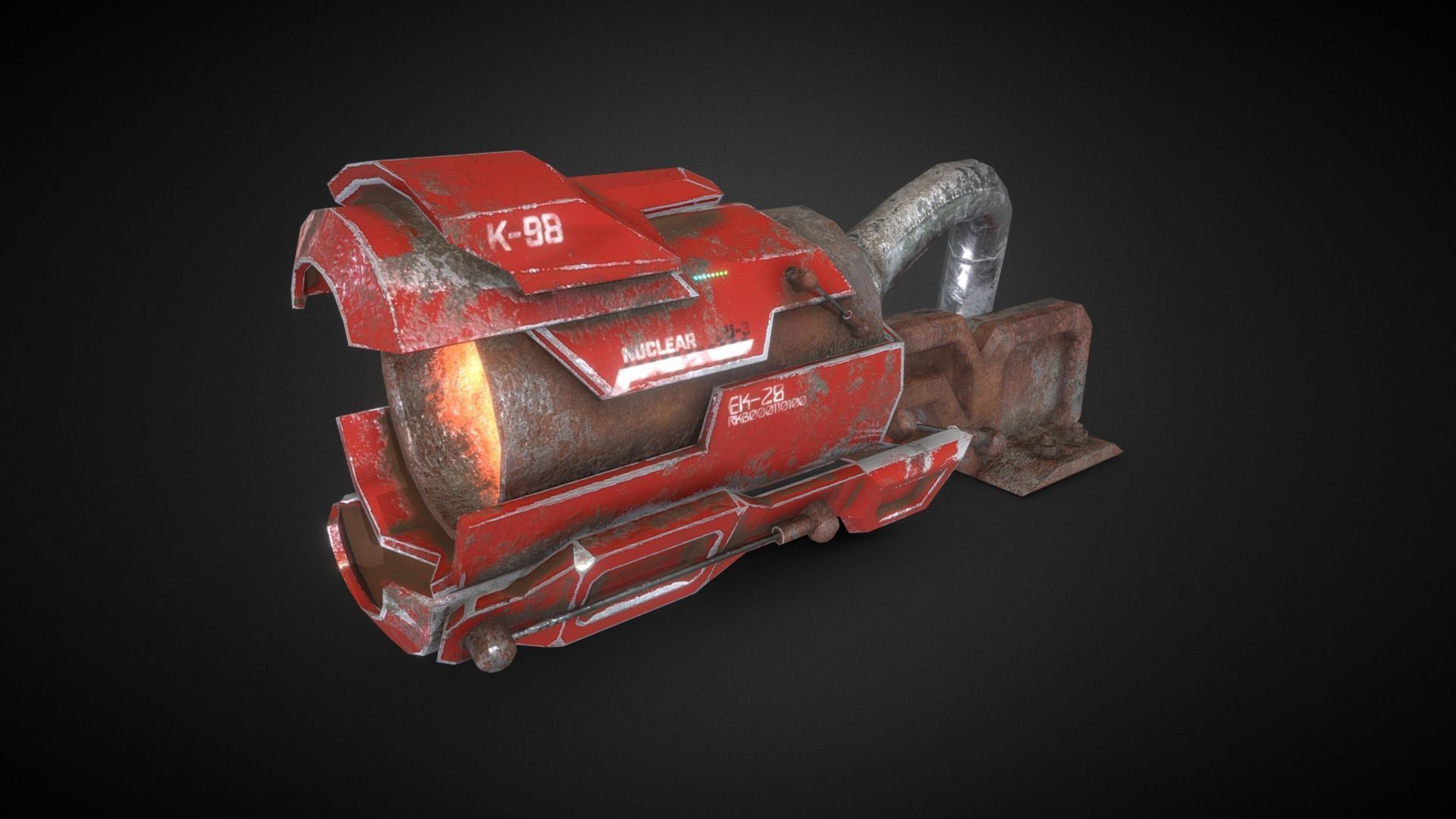 SciFi Cyberpunk Cannon Futuristic Weapon Boss Low-poly 3D model_12