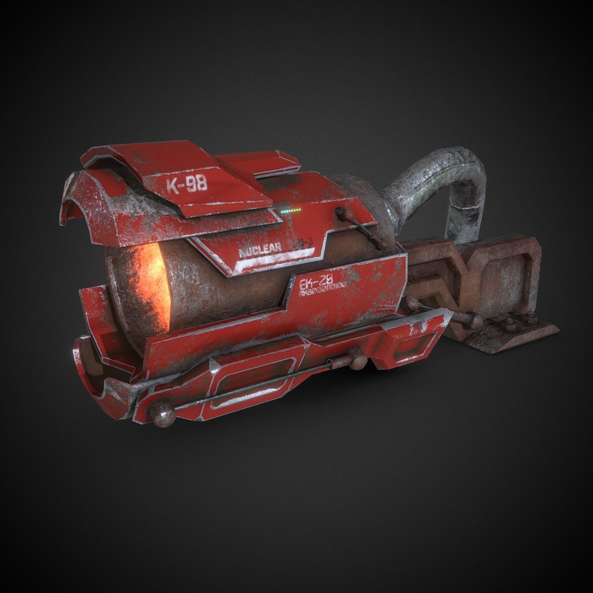 SciFi Cyberpunk Cannon Futuristic Weapon Boss Low-poly 3D model_5
