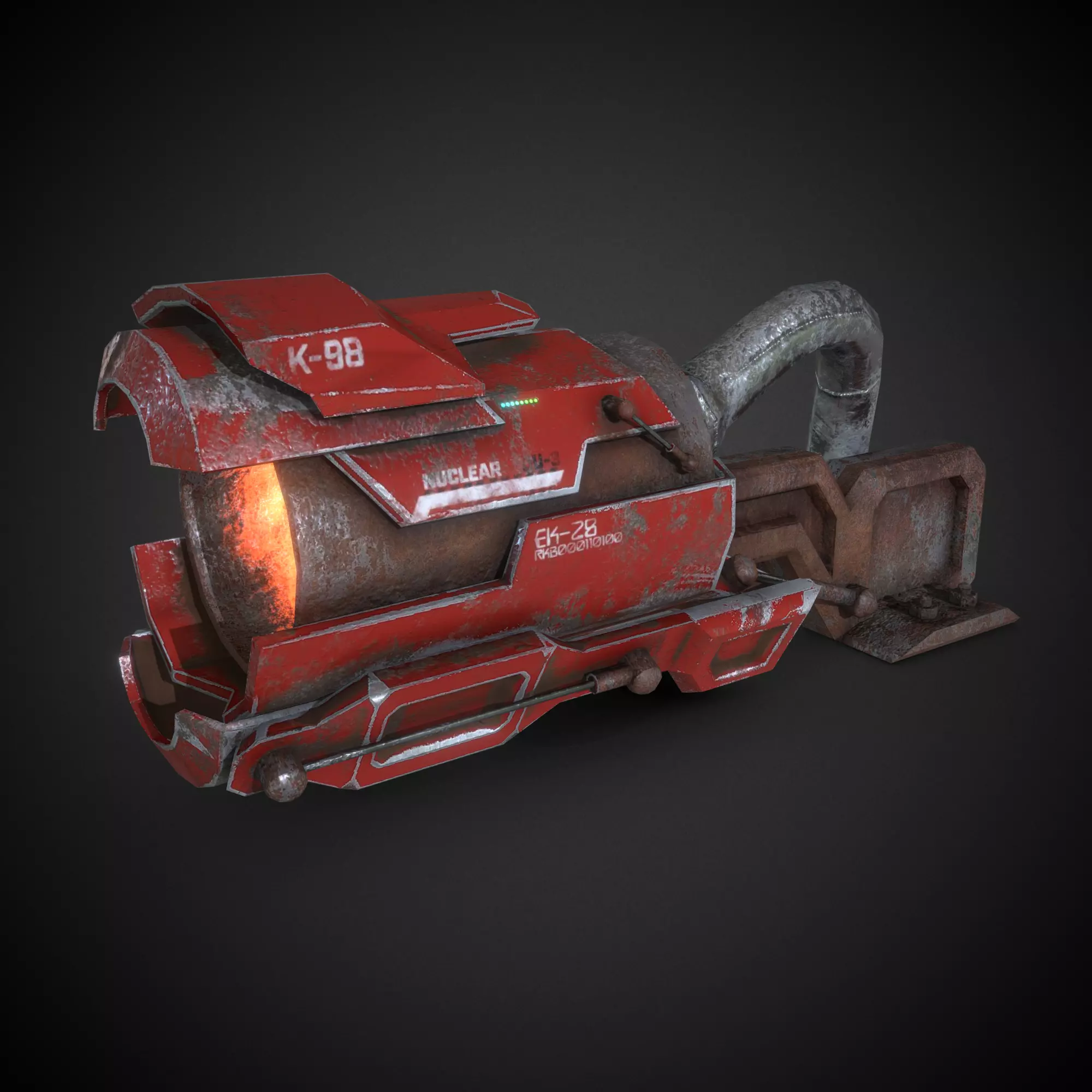 SciFi Cyberpunk Cannon Futuristic Weapon Boss Low-poly 3D model_0
