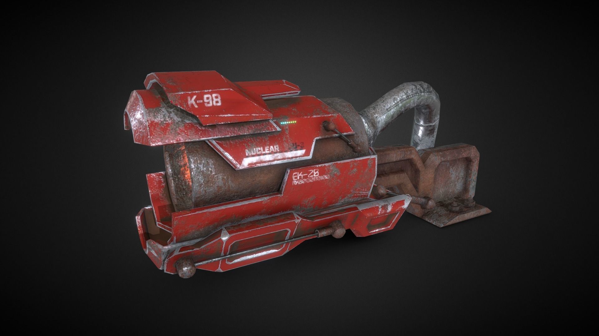 SciFi Cyberpunk Cannon Futuristic Weapon Boss Low-poly 3D model_8