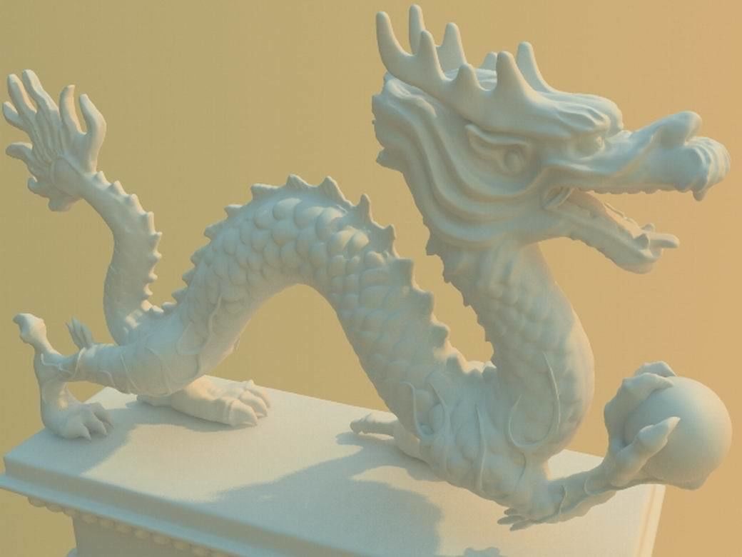 Guardian beast - dragon stone 01 3D model_1