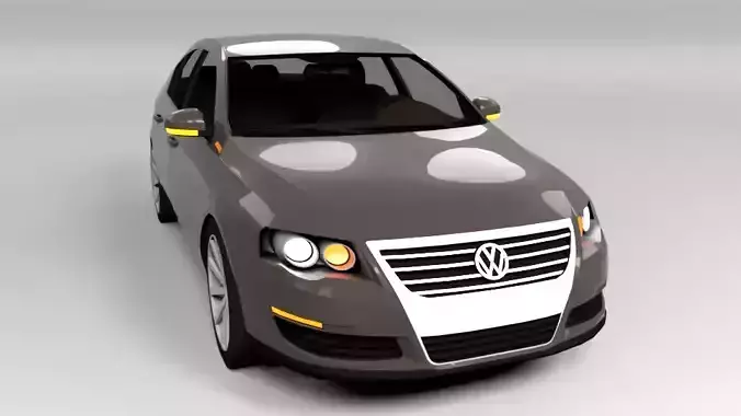 VW VOLSWAGEN PASSAT B6 LOWPOLY Low-poly 3D model