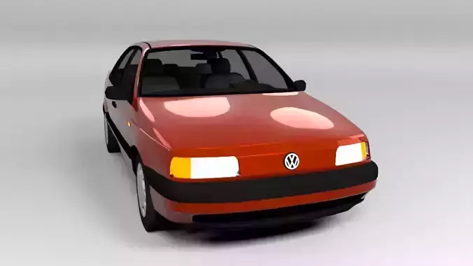 VW VOLKSWAGEN PASSAT B3 LOWPOLY Low-poly 3D model