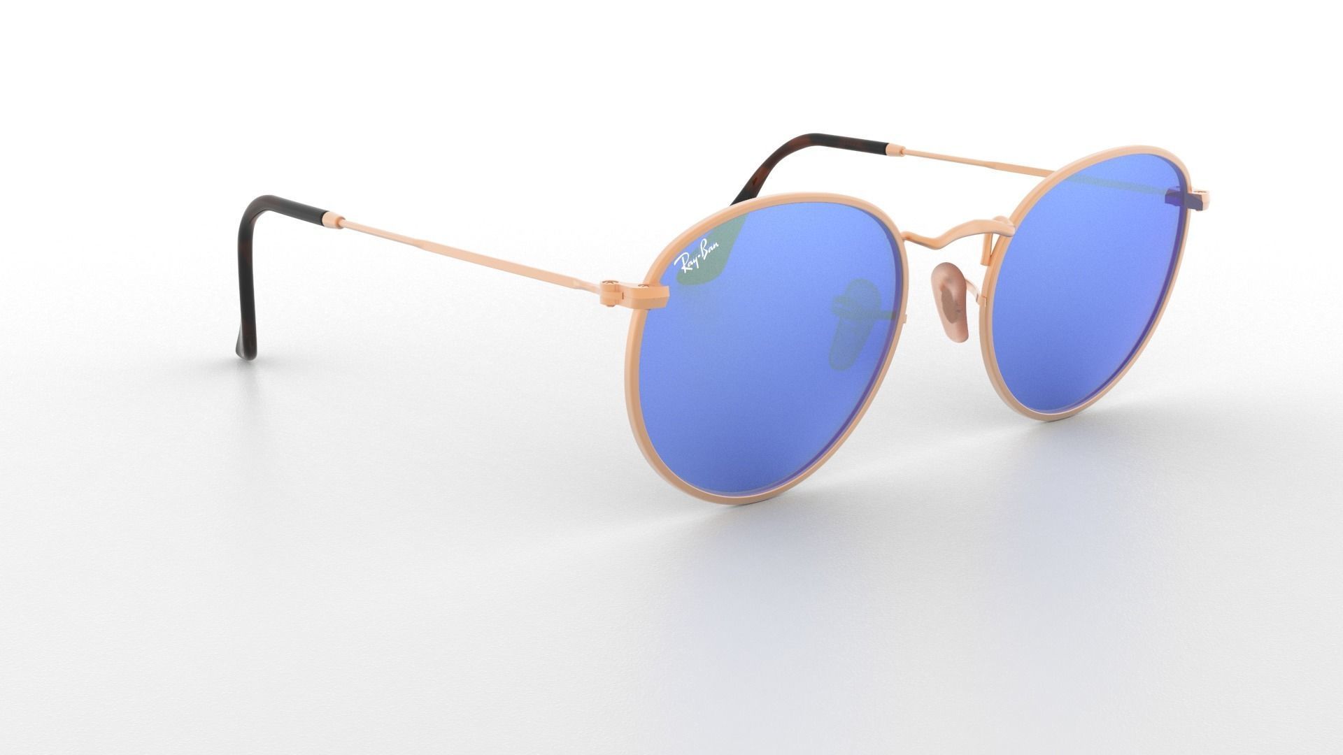 Ray-Ban Round Metal - 3D NURBS Model 3D model_1