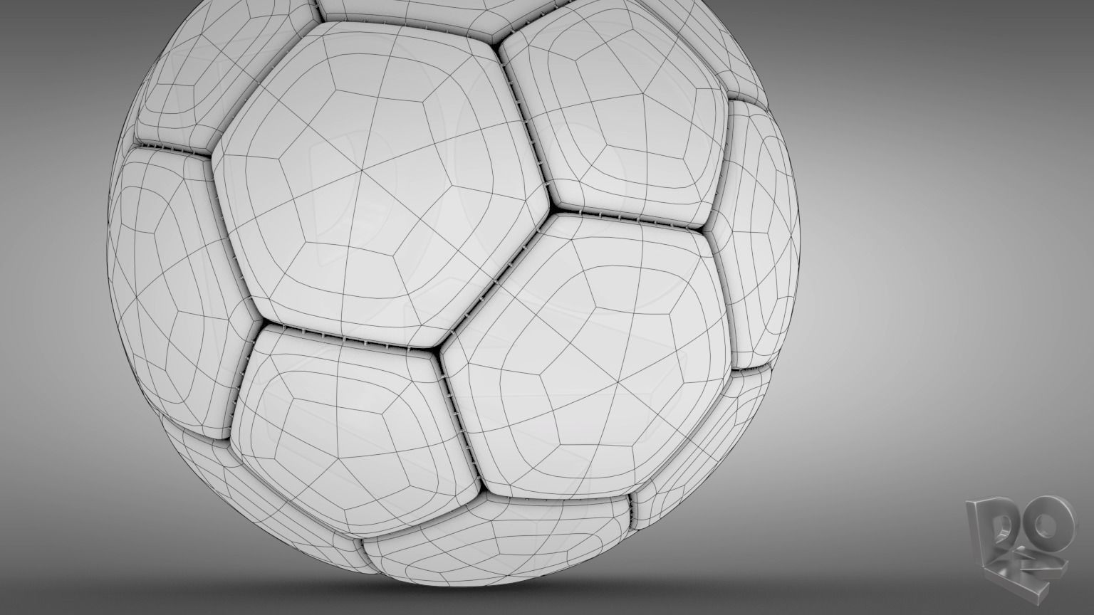 Football soccer ball 3D model_2
