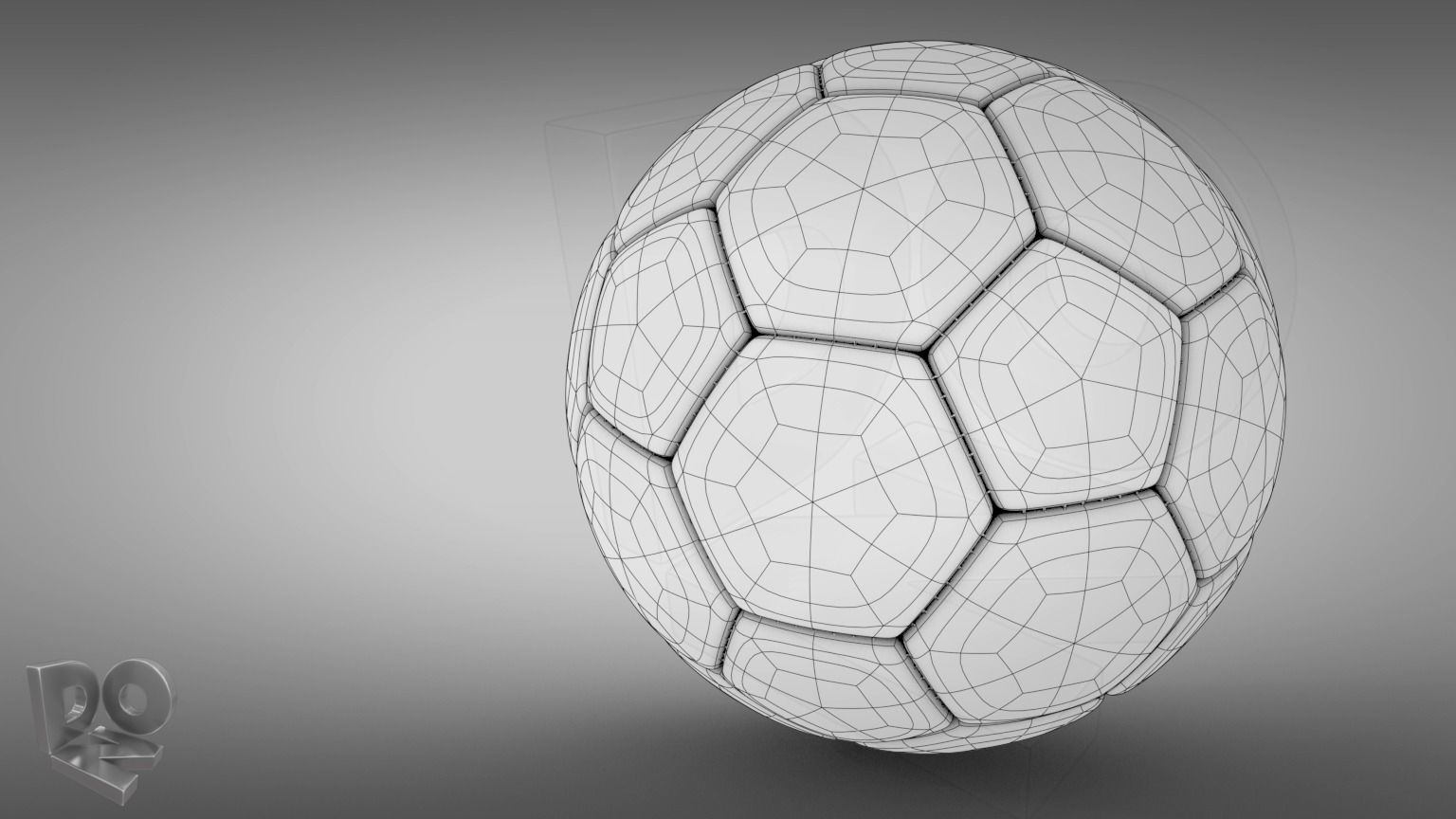Football soccer ball 3D model_1