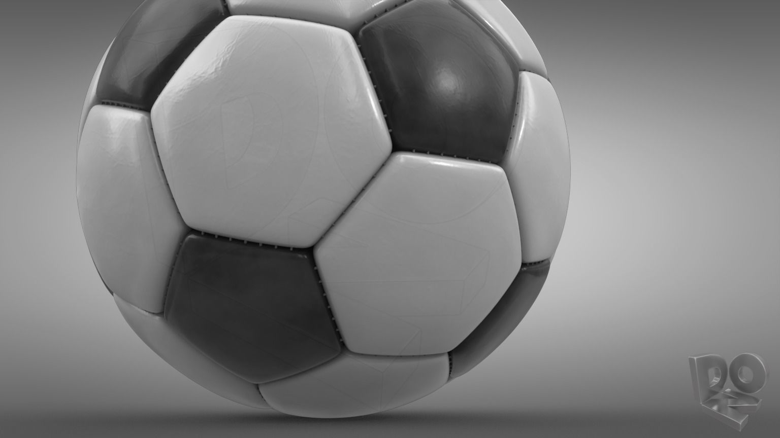Football soccer ball 3D model_3